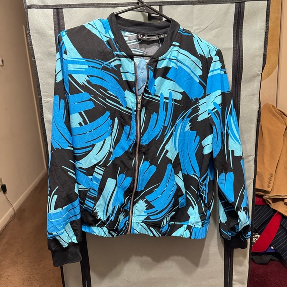 NY&C 2 piece workout set multi pattern blue vintage athletic wear - Picture 3 of 3